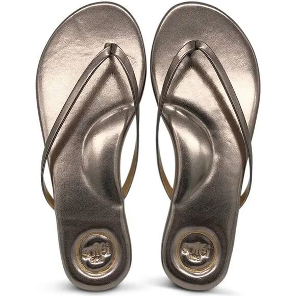 Solei Sea Indie Metallic Sandal / Pewter NEW - Picture 1 of 3